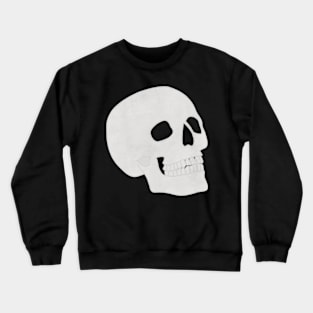 Minimal White Skull Crewneck Sweatshirt